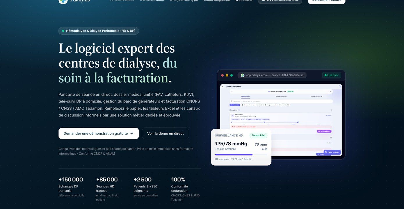 Pdailysis landing page
