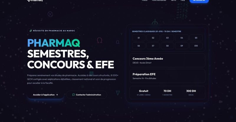PharmaQ landing page